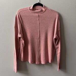 Mauve rose colored mock turtle neck sweater